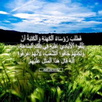 Picture 05 - لُوقا 20:19 AVD - فَطَلَبَ رُؤَسَاءُ - Bible Verse Picture