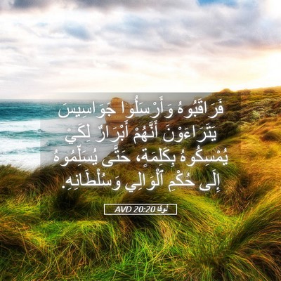 Picture 05 - لُوقا 20:20 AVD - فَرَاقَبُوهُ وَأَرْسَلُوا - Bible Verse Picture