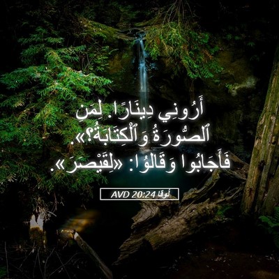 Picture 05 - لُوقا 20:24 AVD - أَرُونِي دِينَارًا. لِمَنِ - Bible Verse Picture