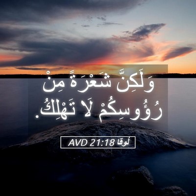 Picture 05 - لُوقا 21:18 AVD - وَلَكِنَّ شَعْرَةً مِنْ - Bible Verse Picture