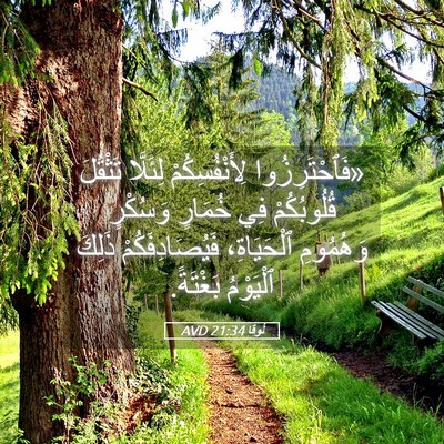 Picture 05 - لُوقا 21:34 AVD - «فَٱحْتَرِزُوا - Bible Verse Picture