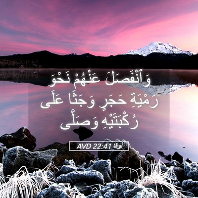 Picture 05 - لُوقا 22:41 AVD - وَٱنْفَصَلَ عَنْهُمْ - Bible Verse Picture