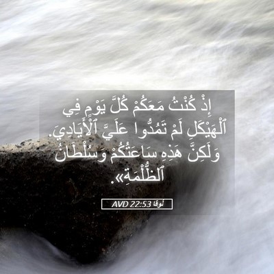 Picture 05 - لُوقا 22:53 AVD - إِذْ كُنْتُ مَعَكُمْ كُلَّ - Bible Verse Picture