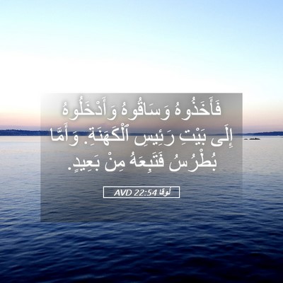 Picture 05 - لُوقا 22:54 AVD - فَأَخَذُوهُ وَسَاقُوهُ - Bible Verse Picture