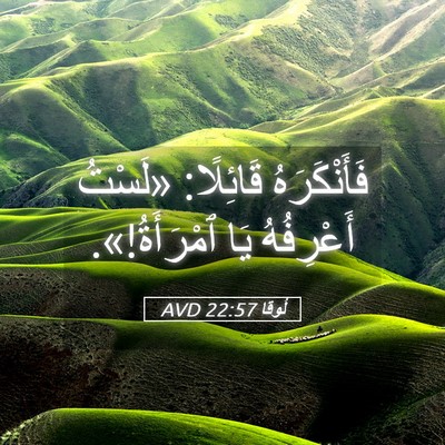 Picture 05 - لُوقا 22:57 AVD - فَأَنْكَرَهُ قَائِلًا: - Bible Verse Picture