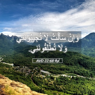 Picture 05 - لُوقا 22:68 AVD - وَإِنْ سَأَلْتُ لَا - Bible Verse Picture