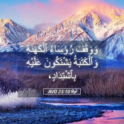 Picture 05 - لُوقا 23:10 AVD - وَوَقَفَ رُؤَسَاءُ - Bible Verse Picture
