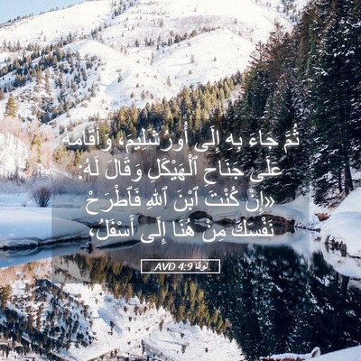 Picture 05 - لُوقا 4:9 AVD - ثُمَّ جَاءَ بِهِ إِلَى - Bible Verse Picture