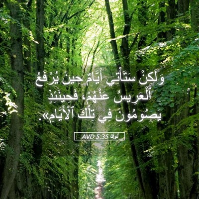 Picture 05 - لُوقا 5:35 AVD - وَلَكِنْ سَتَأْتِي - Bible Verse Picture