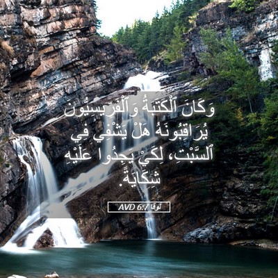 Picture 05 - لُوقا 6:7 AVD - وَكَانَ ٱلْكَتَبَةُ - Bible Verse Picture