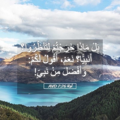 Picture 05 - لُوقا 7:26 AVD - بَلْ مَاذَا خَرَجْتُمْ - Bible Verse Picture