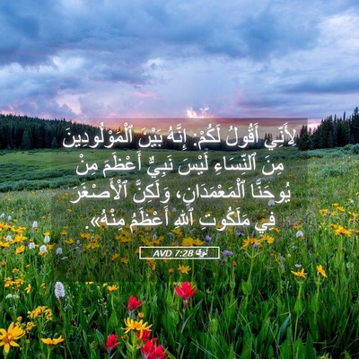 Picture 05 - لُوقا 7:28 AVD - لِأَنِّي أَقُولُ لَكُمْ: - Bible Verse Picture