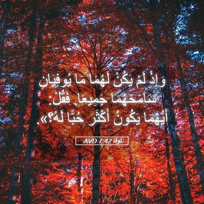 Picture 05 - لُوقا 7:42 AVD - وَإِذْ لَمْ يَكُنْ لَهُمَا - Bible Verse Picture
