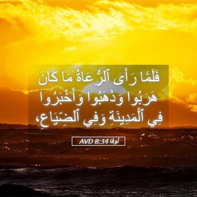 Picture 05 - لُوقا 8:34 AVD - فَلَمَّا رَأَى ٱلرُّعَاةُ - Bible Verse Picture