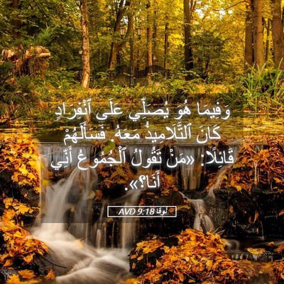 Picture 05 - لُوقا 9:18 AVD - وَفِيمَا هُوَ يُصَلِّي - Bible Verse Picture