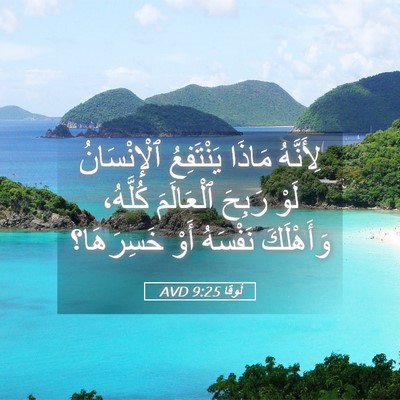 Picture 05 - لُوقا 9:25 AVD - لِأَنَّهُ مَاذَا - Bible Verse Picture