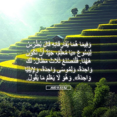 Picture 05 - لُوقا 9:33 AVD - وَفِيمَا هُمَا - Bible Verse Picture