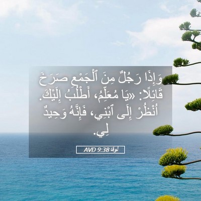 Picture 05 - لُوقا 9:38 AVD - وَإِذَا رَجُلٌ مِنَ - Bible Verse Picture