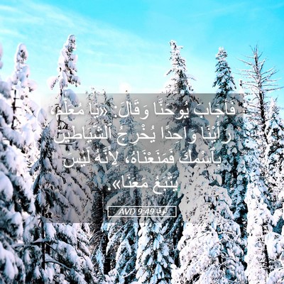 Picture 05 - لُوقا 9:49 AVD - فَأجَابَ يُوحَنَّا - Bible Verse Picture