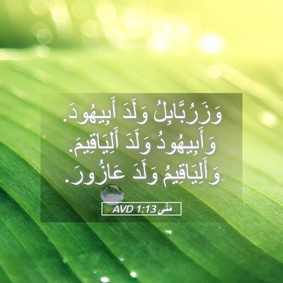 Picture 05 - مَتَّى 1:13 AVD - وَزَرُبَّابِلُ وَلَدَ - Bible Verse Picture
