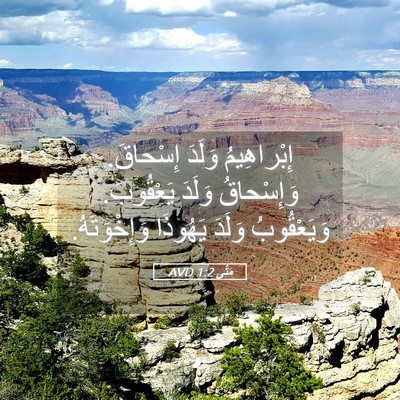 Picture 05 - مَتَّى 1:2 AVD - إِبْراهِيمُ وَلَدَ - Bible Verse Picture