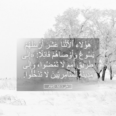 Picture 05 - مَتَّى 10:5 AVD - هَؤُلَاءِ ٱلِٱثْنَا - Bible Verse Picture