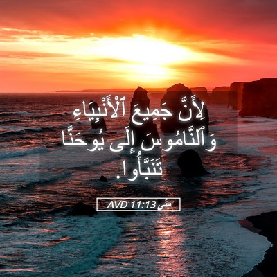 Picture 05 - مَتَّى 11:13 AVD - لِأَنَّ جَمِيعَ - Bible Verse Picture