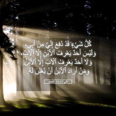 Picture 05 - مَتَّى 11:27 AVD - كُلُّ شَيْءٍ قَدْ دُفِعَ - Bible Verse Picture