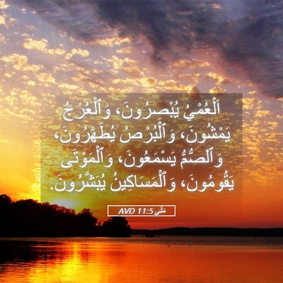 Picture 05 - مَتَّى 11:5 AVD - اَلْعُمْيُ يُبْصِرُونَ، - Bible Verse Picture
