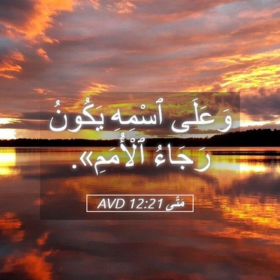 Picture 05 - مَتَّى 12:21 AVD - وَعَلَى ٱسْمِهِ يَكُونُ - Bible Verse Picture
