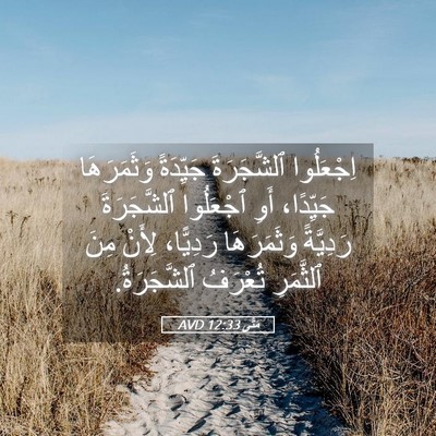 Picture 05 - مَتَّى 12:33 AVD - اِجْعَلُوا ٱلشَّجَرَةَ - Bible Verse Picture