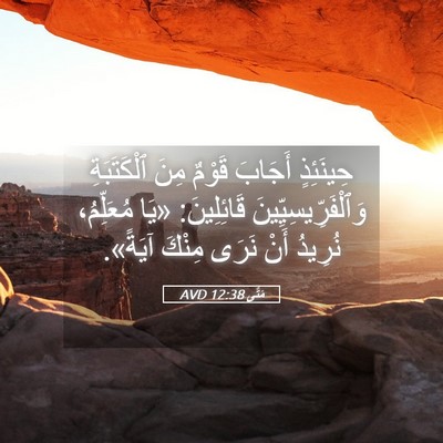 Picture 05 - مَتَّى 12:38 AVD - حِينَئِذٍ أَجَابَ قَوْمٌ - Bible Verse Picture