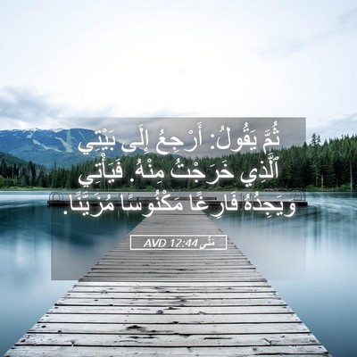 Picture 05 - مَتَّى 12:44 AVD - ثُمَّ يَقُولُ: أَرْجِعُ - Bible Verse Picture