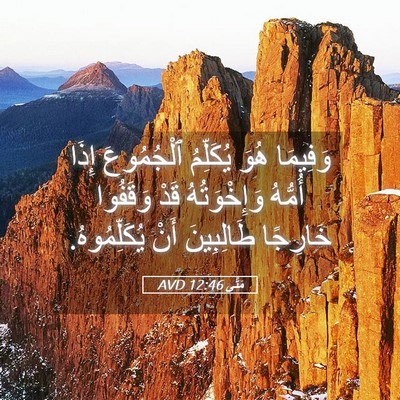 Picture 05 - مَتَّى 12:46 AVD - وَفِيمَا هُوَ يُكَلِّمُ - Bible Verse Picture