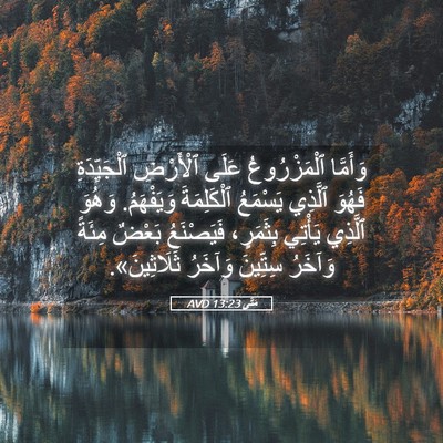 Picture 05 - مَتَّى 13:23 AVD - وَأَمَّا ٱلْمَزْرُوعُ - Bible Verse Picture