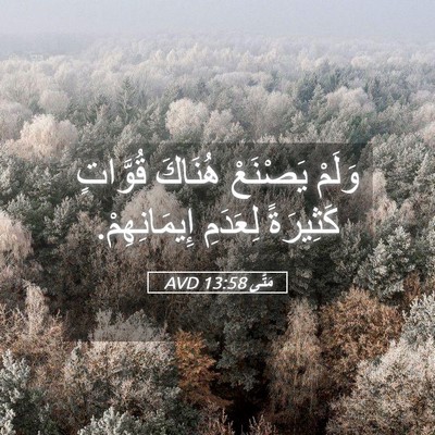 Picture 05 - مَتَّى 13:58 AVD - وَلَمْ يَصْنَعْ هُنَاكَ - Bible Verse Picture