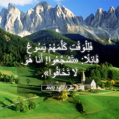 Picture 05 - مَتَّى 14:27 AVD - فَلِلْوَقْتِ كَلَّمَهُمْ - Bible Verse Picture