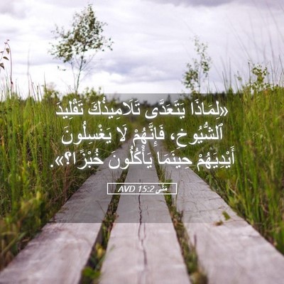Picture 05 - مَتَّى 15:2 AVD - «لِمَاذَا يَتَعَدَّى - Bible Verse Picture