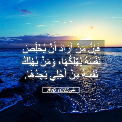 Picture 05 - مَتَّى 16:25 AVD - فَإِنَّ مَنْ أَرَادَ أَنْ - Bible Verse Picture