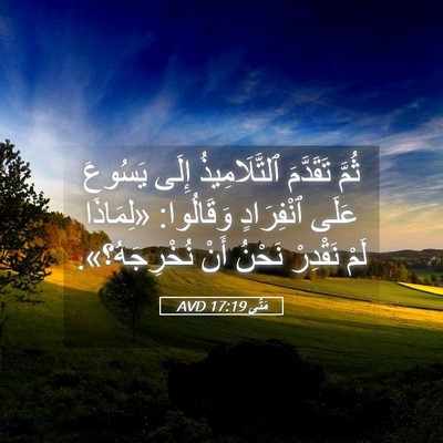 Picture 05 - مَتَّى 17:19 AVD - ثُمَّ تَقَدَّمَ - Bible Verse Picture