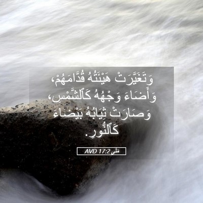 Picture 05 - مَتَّى 17:2 AVD - وَتَغَيَّرَتْ هَيْئَتُهُ - Bible Verse Picture