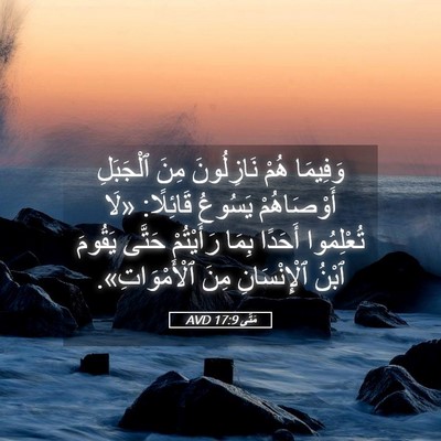 Picture 05 - مَتَّى 17:9 AVD - وَفِيمَا هُمْ نَازِلُونَ - Bible Verse Picture