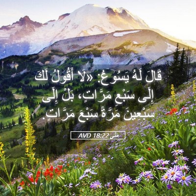 Picture 05 - مَتَّى 18:22 AVD - قَالَ لَهُ يَسُوعُ: «لَا - Bible Verse Picture