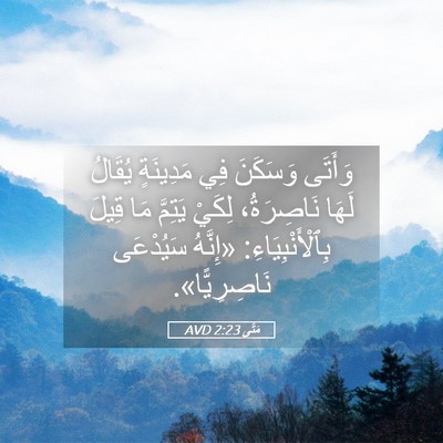 Picture 05 - مَتَّى 2:23 AVD - وَأَتَى وَسَكَنَ فِي - Bible Verse Picture