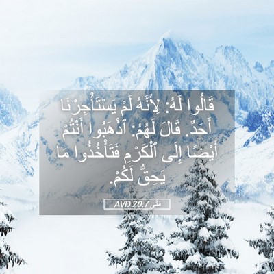 Picture 05 - مَتَّى 20:7 AVD - قَالُوا لَهُ: لِأَنَّهُ - Bible Verse Picture