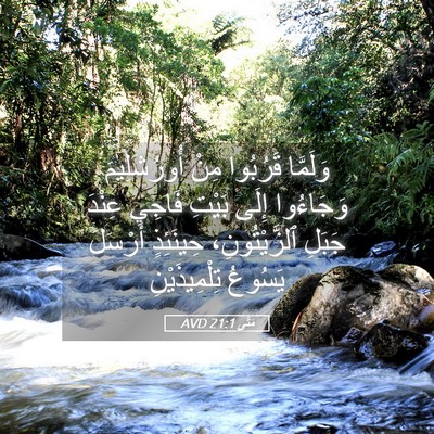Picture 05 - مَتَّى 21:1 AVD - وَلَمَّا قَرُبُوا مِنْ - Bible Verse Picture