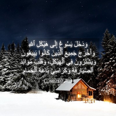 Picture 05 - مَتَّى 21:12 AVD - وَدَخَلَ يَسُوعُ إِلَى - Bible Verse Picture
