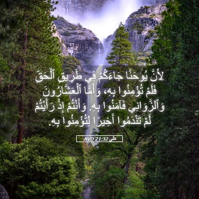Picture 05 - مَتَّى 21:32 AVD - لِأَنَّ يُوحَنَّا - Bible Verse Picture