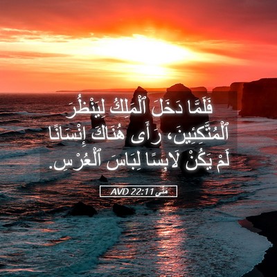 Picture 05 - مَتَّى 22:11 AVD - فَلَمَّا دَخَلَ ٱلْمَلِكُ - Bible Verse Picture