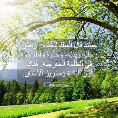 Picture 05 - مَتَّى 22:13 AVD - حِينَئِذٍ قَالَ ٱلْمَلِكُ - Bible Verse Picture